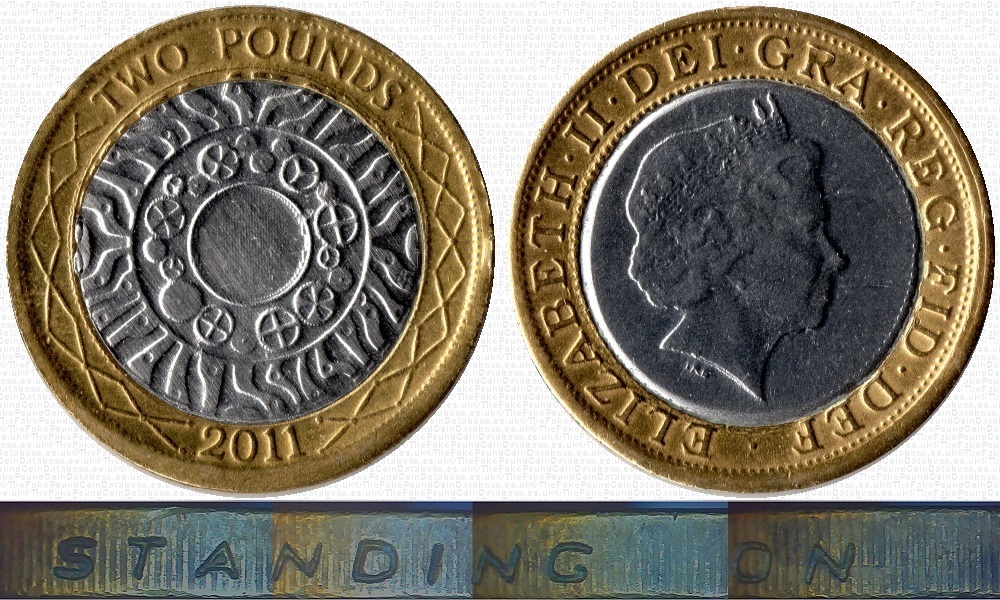Image of the coin. All images  TheFakePoundCoinDatabase unless otherwise stated.